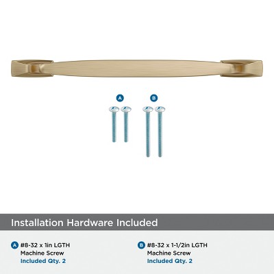 Golden Champagne 7-9/16" Modern Industrial Bar Pull
