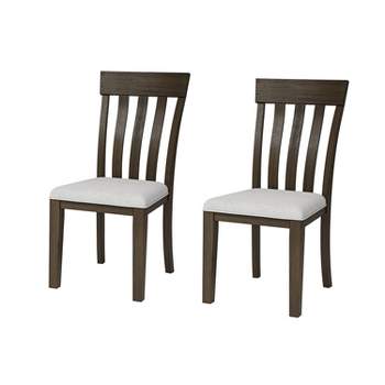 Cecilia Transitional Style Solid Wood Dining Chair Set | ARTFUL LIVING DESIGN-BROWN