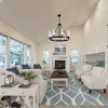 PAKOKULA Farmhouse 8-Light Black Wagon Wheel Chandelier with Clear Glass Shade - 3 of 4