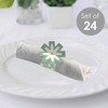 Big Dot of Happiness Sage Green Daisy Flowers - Floral Party Paper Napkin Holder - Napkin Rings - Set of 24 - 2 of 4
