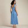 Lands' End Women's Slub Cap Sleeve Shirred Skirt Midi Dress - 2 of 4