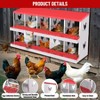 Chicken Nesting Box with Roll Out Egg Tray, Rustproof & Ventilated Laying Boxes for Hens, Chickens, Ducks - 4 of 4
