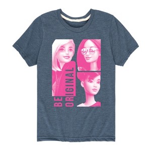Boys' - Barbie - Be Original Squares Short Sleeve Graphic T-Shirt - 1 of 4