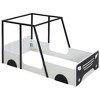 NicBex Twin Size Wood Car-Shaped Montessori Bed with Roof,Floor Bed with Wheels and Door Design,Modern Toddler Bed for Bedroom - 4 of 4