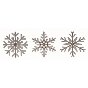 Transpac Small Layered Snowflake Wall Decor Set of 3 Christmas Home Decorations - 1 of 1