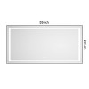 PAGED LED Bathroom Mirror with Front and Backlight, Wall Mounted Vanity Mirror with Aluminum Frame, Anti-Fog, Memory, 3 Colors - 3 of 4