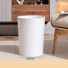 Aoibox Bathroom Trash Can 1.8 Gallon Waste Basket 2 Pack Small Garbage Can for Toilet Office Bedroom, White - 2 of 4