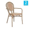 Alamont 2pk Commercial Thonet Stacking Chairs with Arms - 2 of 4