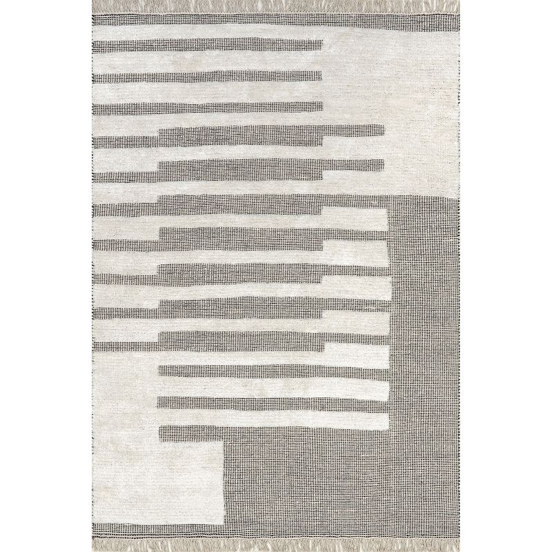 Emily Henderson x RugsUSA - Hyperion Tasseled Cotton and Wool Area Rug, 1 of 7