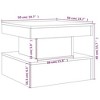 vidaXL Coffee Table Black Engineered Wood Medium Coffee Table Square - 4 of 4