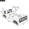 ALEXOUN Floor Classic Car-Shaped Bed Frame with Fence and Door,Solid Wood Full Platform Bed for Kids Boys Girls,No Box Spring Needed - 3 of 4