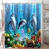 Paaaawaters 1pcs Dolphins & Fish Ocean Adventure Shower Curtain Set - Transform Your Bathroom - 4 of 4