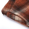 Women's Plaid Wool Skirt - Elastic Waist A-Line Pleated Tartan Long Skirt Long Orange - 4 of 4