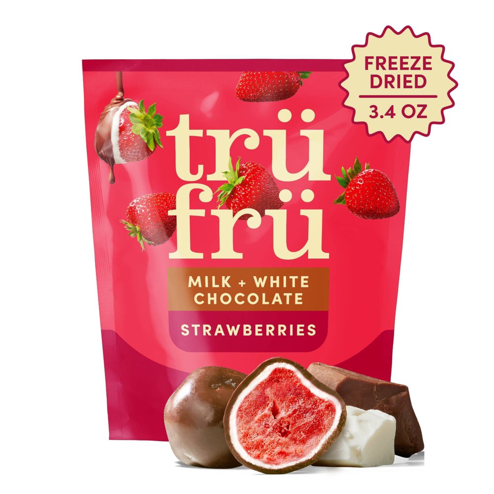 Tru Fru Freeze Dried Strawberries in Milk Chocolate - 3.4oz