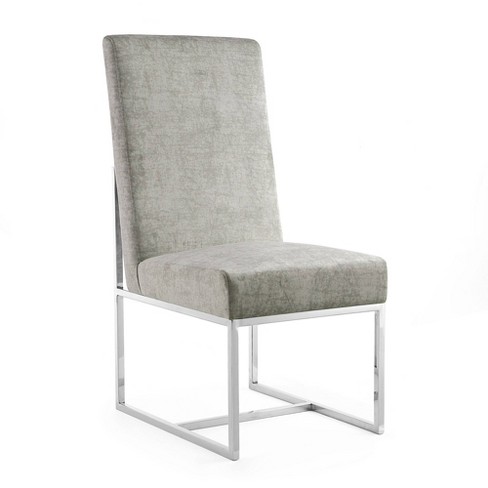 Velvet dining chairs online silver legs