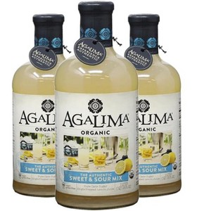 Agalima Organic Authentic Sweet and Sour Mix - All Natural, 1 Liter Bottles (18 Fl Oz)  Premium Pressed Lime and Blue Agave Nectar - 1 of 4