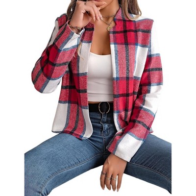 Jackets Women Casual Womens Casual Long Sleeve Short Vintage Pocket Slouchy Womens Casual Jackets and Coats
