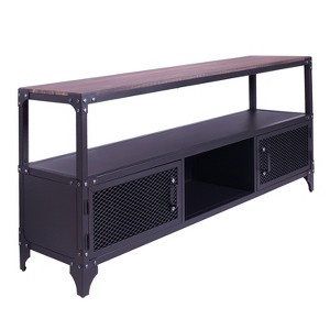 Flash Meadow Storage TV Stand for TVs up to 70'' with Metal Grate Doors - HOMES: Inside + Out - 1 of 4