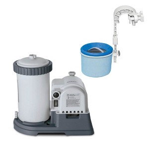 Intex Krystal Clear 2500 GPH Pool Filter Cartridge Pump and Wall Mounted Skimmer - 1 of 4