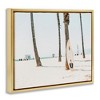 Stupell Industries Surfboard Leaning Tropical Palm Trees Floating Frame Canvas Art - 2 of 4