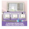 Modern Vanity Desk Makeup Table with Large Mirror 1 Cabinets Foldable Desk 2 Drawers Shelves, Dresser Vanity Desk Set for Bedroom - 3 of 4