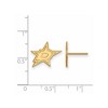 Black Bow Jewelry 14k Yellow Gold Dallas Stars NHL Stud Earrings - 2 of 3