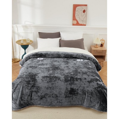 Heated Blanket Electric Throw 50" x 60", Ultra Soft Velvet, Fast Heating with 4 Heat Settings & 4-Hour Auto-Off, Machine Washable, ETL Certified