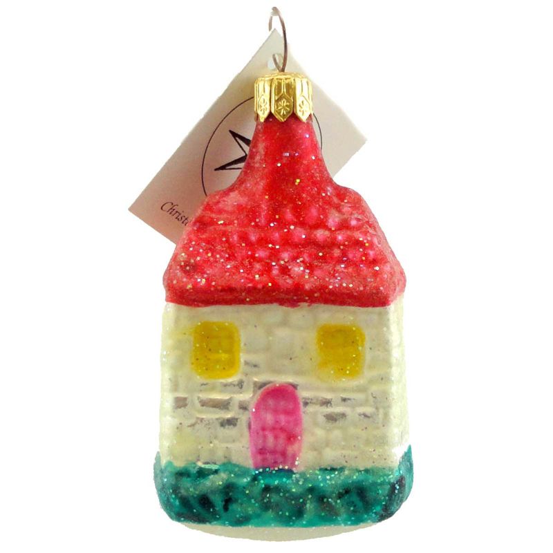 Christopher Radko Company 3.25 In Snow Castle Ornament Home House Christmas Tree Ornaments, 2 of 3