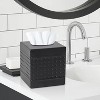 LunaLulinlk Metal Tissue Box Cover, Elegant Black Holder & Dispenser, Rust-Resistant Decorative Square Tissue Box - 2 of 4