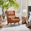 Yaheetech PU Leather Accent Armchair Living Room Chair, Brown - 2 of 4
