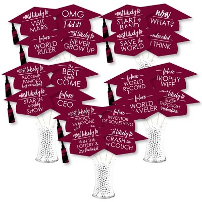 Big Dot Of Happiness Hilarious Maroon Grad - Best Is Yet To Come ...