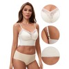 INSPIRE CHIC Women's Lace Wave Trim Cami V-Neck Vest Adjustable Spaghetti Strap Bulit in Bra Cropped Camisoles - 3 of 4