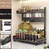 Hachikiko 2-Tier Stainless Steel Spice Rack for Kitchen Countertop - Adjustable Multi-Layer Organizer for Spices, Oils, Condiments - 2 of 4