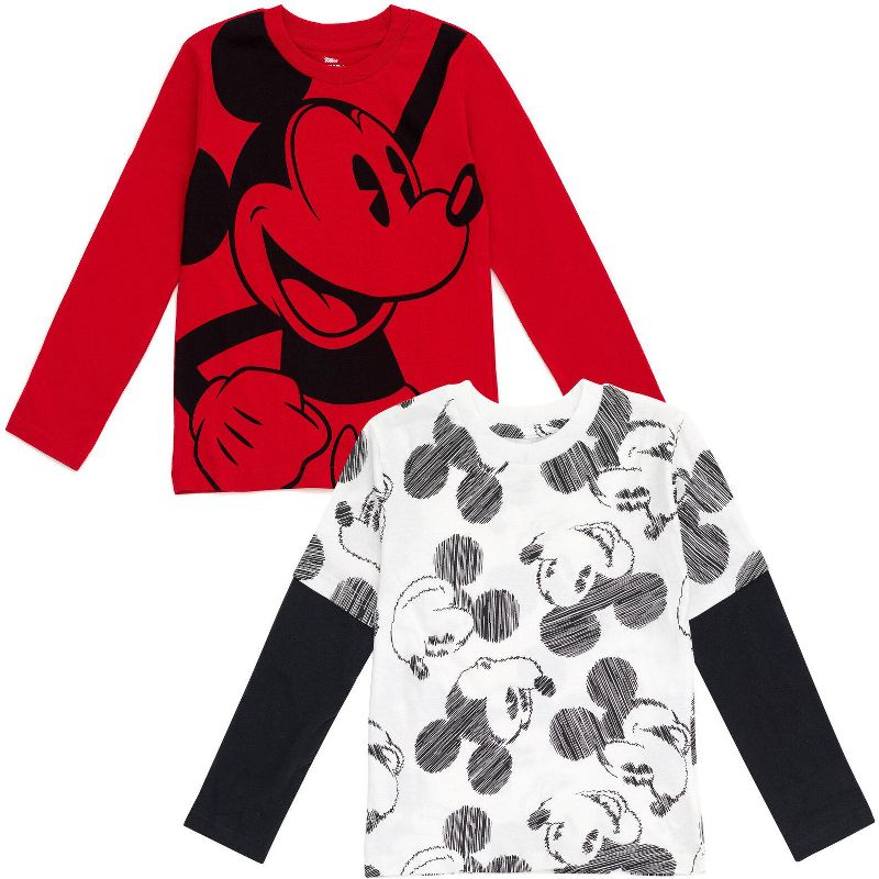 Disney Mickey Mouse 2 Pack T-Shirts Toddler to Big Kid, 1 of 8