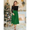 INSPIRE CHIC Women's Party Elastic Waist Metallic Shiny Accordion Pleated Midi Skirt - 2 of 4