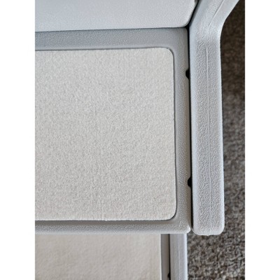 Gray 3-Step Pet Stairs with Non-Slip Surface