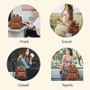 Women's backpack wallet, small leather waterproof anti-theft shoulder bag, women's handbag, Caramel color - 4 of 4