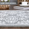 Machine Washable Modern Bedroom Area Rug Floral Large Area Rug Non Slip Throw Ultra Thin Stain Resistant Carpet for Living Room - 4 of 4