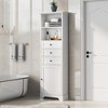 Okak Tall Bathroom Storage Cabinet with 3 Drawers and Adjustable Shelf, Bathroom Organizer for Bathroom, Living Room - 2 of 4
