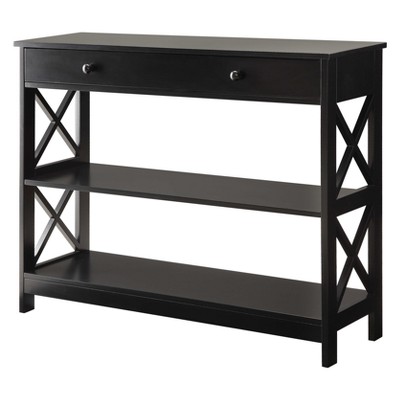Oxford 1 Drawer Console Table Black - Breighton Home