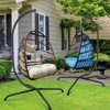 FIONECA Heavy-Duty Steel Hammock Swing Chair C-Stand ¨C Indoor/Outdoor Hanging Chair Stand, Black - 4 of 4