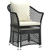 vidaXL 2 Piece Patio Lounge Set with Cushions Black Poly Rattan - 3 of 4