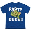 Party Dude Kids T Shirt For Youth, Royal - 2 of 4