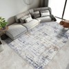 Modern Indoor Abstract Striped Area Rug Washable Low Pile Non Slip Carpet for Living Room Bedroom Soft Easy Care Foldable Floor Mat - 3 of 4