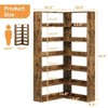 Jojoka 6-Tier Corner Bookshelf - Tall L-Shaped Industrial Bookcase with Baffles, Modern Display Shelf for Bedroom, Office, Living Room & Kitchen - 3 of 4