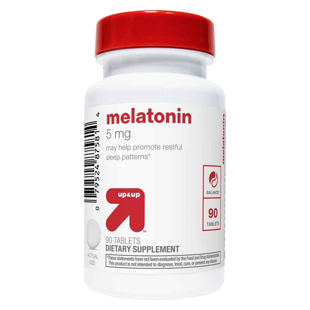 Melatonin 5mg Supplement Tablets - 90ct - Up&Up (3 bottles)