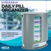 MEDca Weekly Pill Organizer, Pack of 2 Dispensers, 7 Stackable Compartments Four Times-a-Day: Morning, Noon, Evening, and Bedtime, Grey - 2 of 4