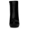 Allegra K Women's Size Zipper Round Toe Platform Chunky Heel Ankle Boots - 3 of 4