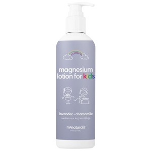 Lavender & Chamomile Magnesium Lotion for Kids, Relaxing Nighttime Cream for Leg Cramps, Sore Feet & Moisturizes & Hydrates Skin, M3 Naturals, 8 fl oz - 1 of 4
