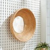 Plum & Post 39.5"H x 11"D x 39.5"H Shyla Natural Framed Round Decorative Wall Mirror - 4 of 4